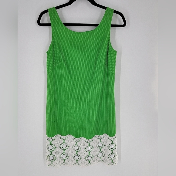 Lilly Pulitzer Jubilee Lace Sheath Dress Size 4 Green - Picture 2 of 7